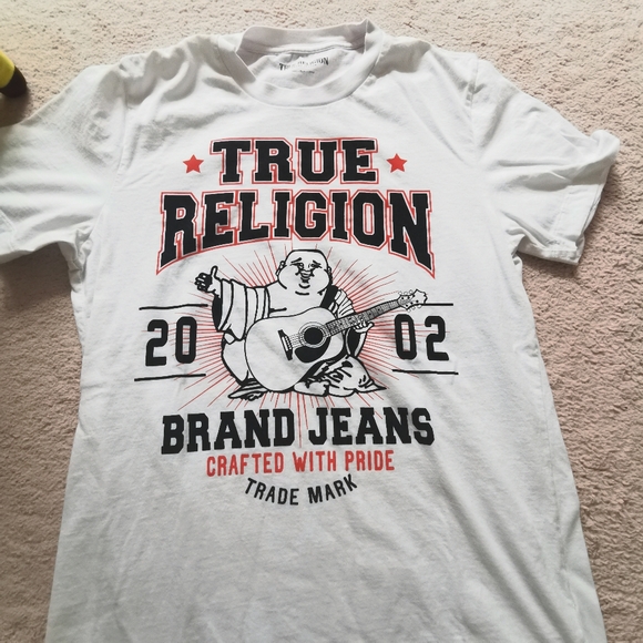 3/25 TRUE RELIGION BUDDHA GRAPHIC T-SHIRT WHITE - Picture 7 of 10
